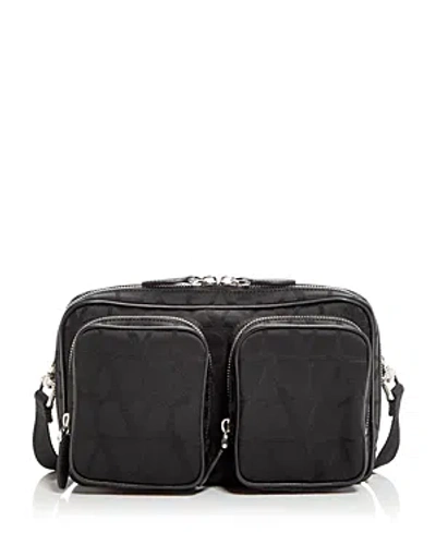 Valentino Garavani Toile Iconographe Crossbody In Black