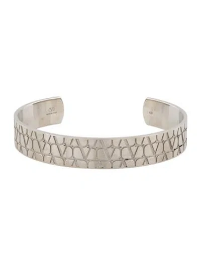 Pre-owned Valentino Garavani Toile Iconographe Cuff Bracelet, 7" In Multi