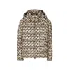 Valentino Down Jacket In Nylon With Toile Iconographe Print In White