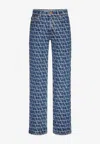 Valentino Toile Iconographe Denim Trousers Woman Denim 29 In Blue