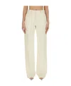 Valentino Toile Iconographe Flocked Tailored Trousers In White
