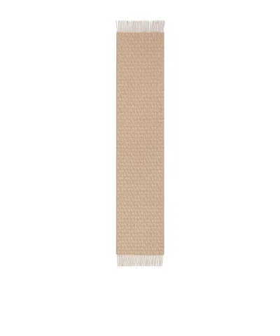 Valentino Toile Iconographe Fringed Scarf In Nude