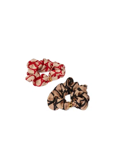 VALENTINO GARAVANI VALENTINO TOILE ICONOGRAPHE SCRUNCHIES SET