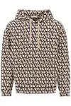 Valentino Toile Iconographe Hooded Sweatshirt In Beige