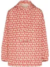 Valentino Anorak Con Stampa Toile Iconographe All Over In Neutrals