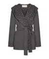 Valentino Reversible Toile Iconographe Coat In Black