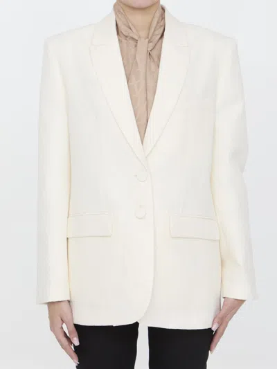 Valentino Toile Iconographe Jacket In Cream