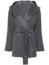 Valentino Reversible Toile Iconographe Coat In Grey