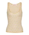 Valentino Iconographic Canvas Sleeveless Top In Nude