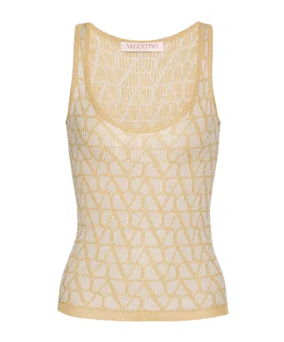 VALENTINO VALENTINO TOILE ICONOGRAPHE-JACQUARD STRAIGHT HEM TANK TOP