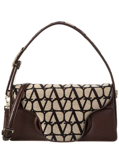 Valentino Garavani Valentino Toile Iconographe Le Grand Deuxieme Leather Shoulder Bag