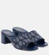 Valentino Vlogo Toile Iconographe Slide Sandal In Blue