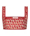 Valentino Toile Iconographe Light Bralette Top In Red