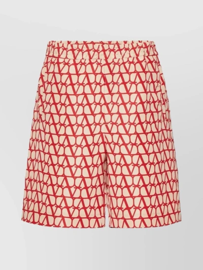 Valentino Logo Print Bermuda Shorts In Pastel