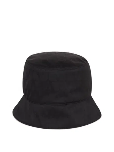 Valentino Garavani Valentino Toile Iconographe Logo Printed Reversible Bucket Hat In Black