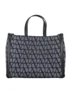 Valentino Garavani Light Blue Tote Bag With Toile Iconographe Motif In Denim Man
