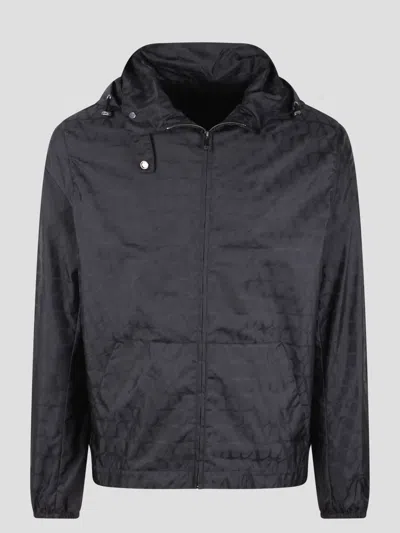 Valentino Toile Iconographe Nylon Jacket In Black