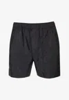 Valentino Nylon Swimsuit With Toile Iconographe Print In Black