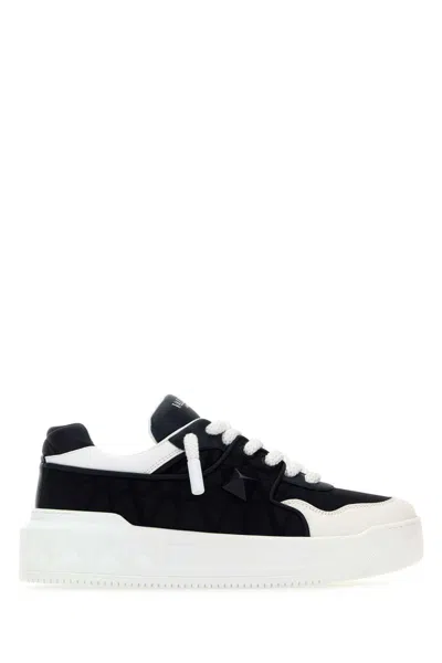 Valentino Garavani Toile Iconographe One Stud Xl Sneakers In Marinemarinebiancobiancomarinebia