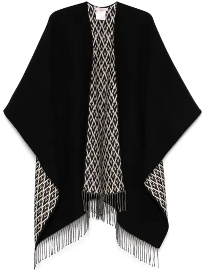 Valentino Toile Iconographe Poncho In Black