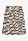 Valentino Toile Iconographe-print Knee-length Shorts In Beige