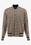 Valentino Toile Iconographe Print Bomber Jacket In Beige