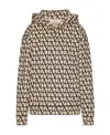 Valentino Toile Iconographe Hooded Sweatshirt In Nude