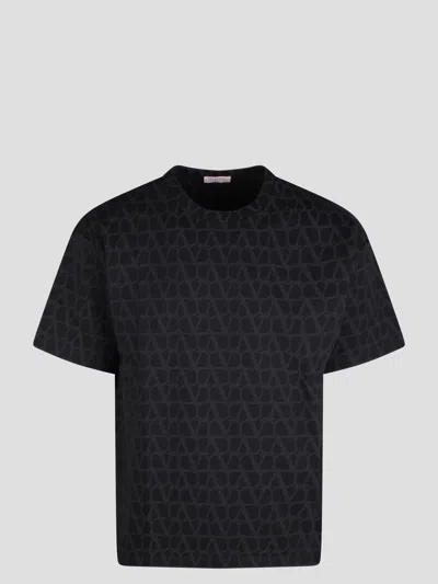 Valentino Toile Iconographe Print Cotton T-shirt In Black