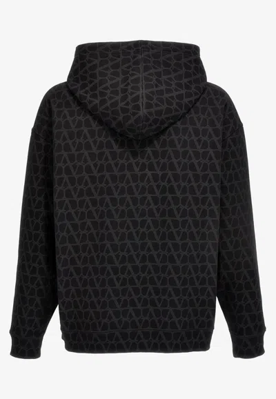 Valentino Toile Iconographe Print Hoodie In Black
