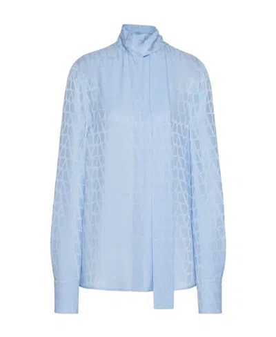 Valentino Toile Iconographe-print Minidress In Blue