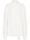 Valentino Silk Georgette Blouse With Tie Neckline In White