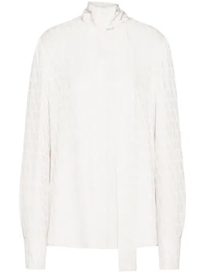VALENTINO TOILE ICONOGRAPHE-PRINT SILK SHIRT