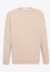 Valentino Toile Iconographe Print Sweatshirt In Beige