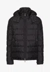 Valentino Toile Iconographe Padded Down Jacket In Black