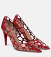 Valentino Toile Iconographe Pvc And Patent Leather Pumps In Red