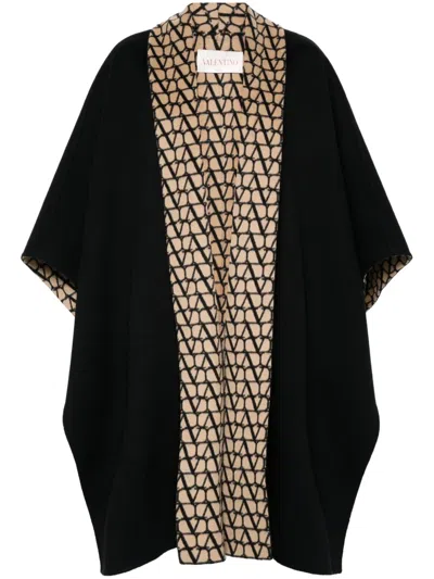 Valentino Toile Iconographe Reversible Coat In Black