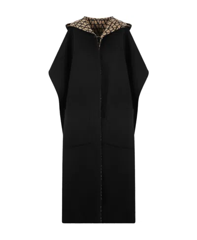 VALENTINO VALENTINO STRAIGHT HEM SHORT-SLEEVED COAT