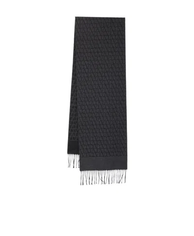 Valentino Toile Iconographe Reversible Scarf In Black