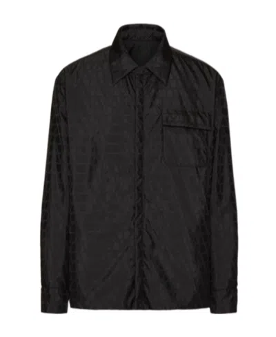 Valentino Toile Iconographe Reversible Shirt Jacket In Black