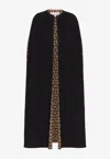 Valentino Toile Iconographe Reversible Wool Cape Coat In Multicolor