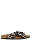 VALENTINO GARAVANI TOILE ICONOGRAPHE SANDALS BEIGE