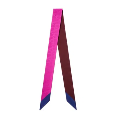 Valentino Toile Iconographe Sharp Corner Scarf In Pink