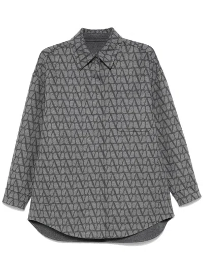 Valentino Toile Iconographe Jacket In Grey