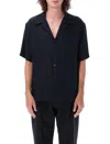 Valentino Toile Iconographe-pattern Silk Shirt In St. Toile Iconograph Navy/navy