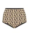 Valentino Toile Iconographe Crepe Couture Shorts In Nude
