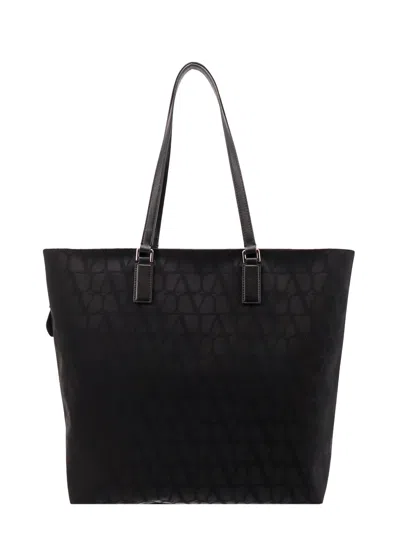Valentino Garavani Tolie Iconographe Shopping Bag In Black