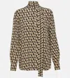 Valentino Toile Iconographe Silk Crêpe De Chine Blouse In Multicolor