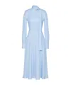 Valentino Silk Scarf-neck Dress In Blue