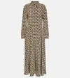 Valentino Toile Iconographe Silk Maxi Dress In Beige