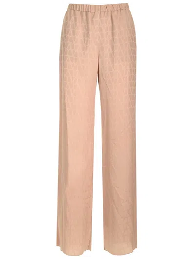 Valentino Toile Iconographe Silk Trousers In Default Title